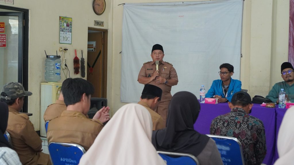 Sambutan oleh Kepala Desa Daon, H. Johani AMTG, di kantor Desa Daon, Kecamatan Rajeg, Kabupaten Tangerang pada Selasa, 28 Juli 2026.
